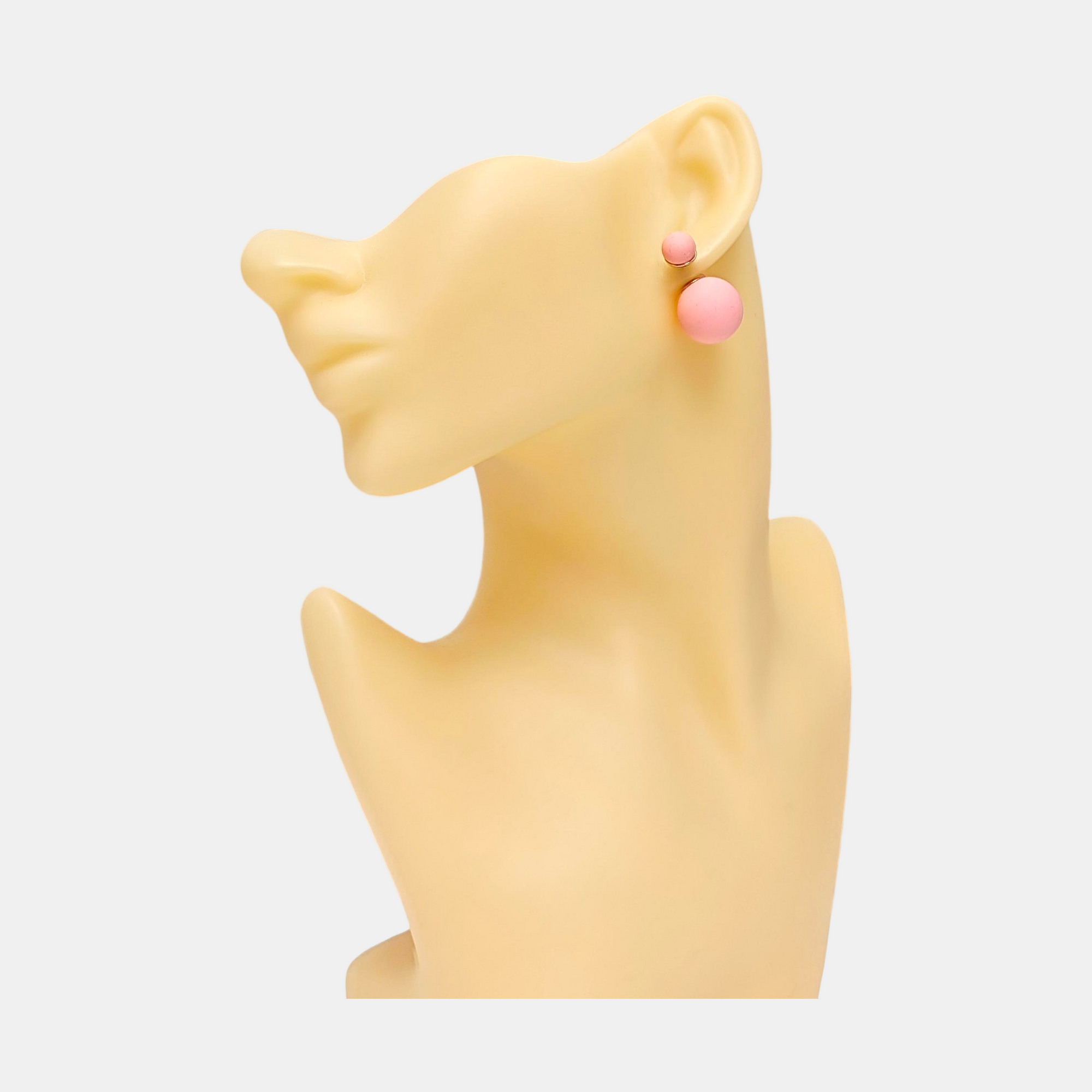 Dior Tribales Metal Pink Stud Earrings