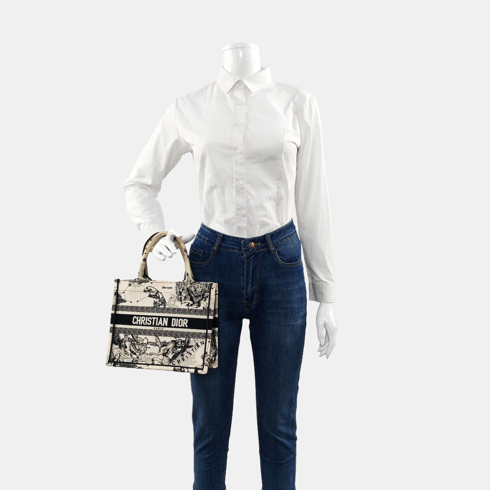 Authenticated pre-owned  Book Tote Small Canvas White - Tote Bag at Looply