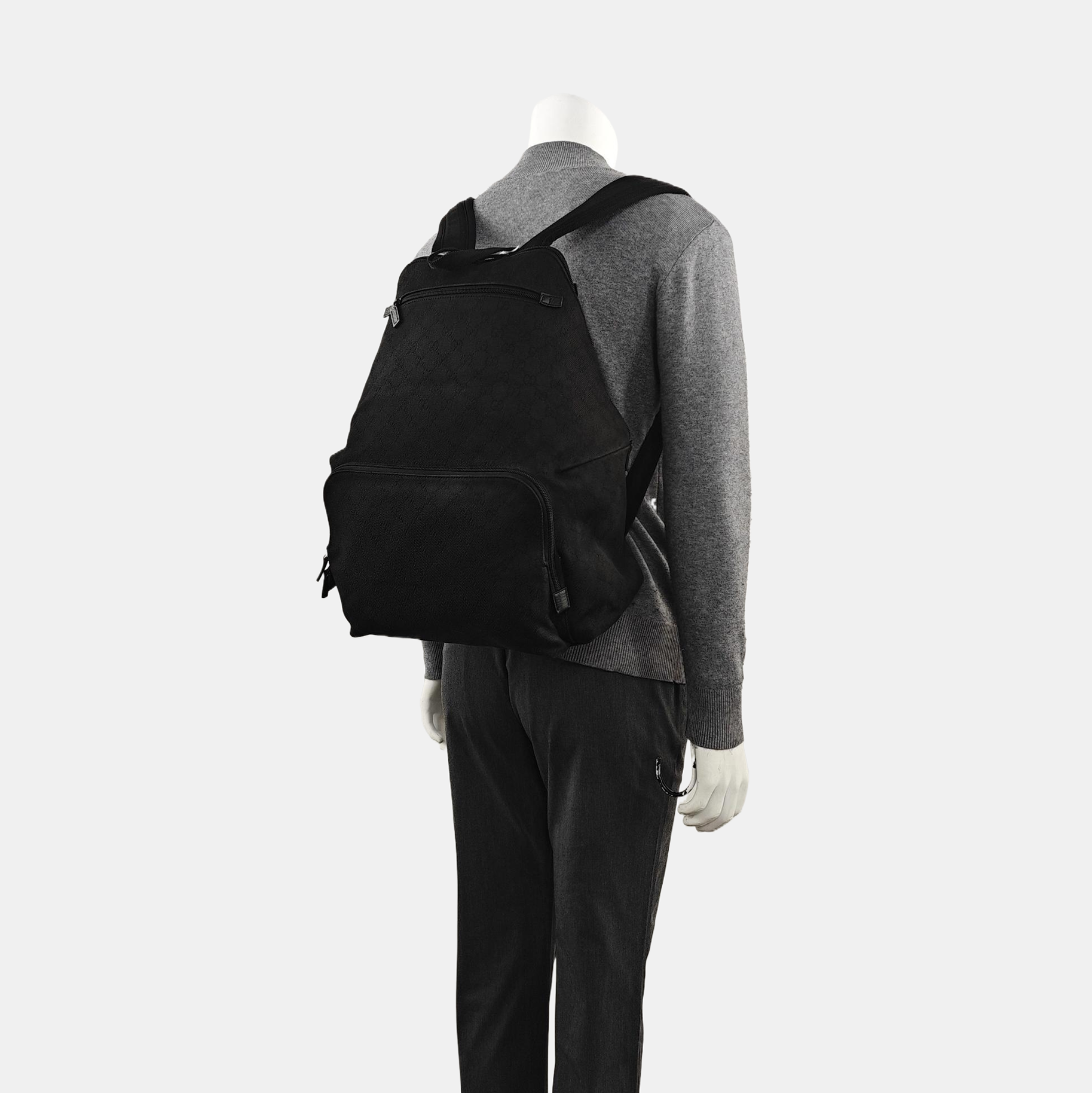 Monogram Canvas Backpack Black