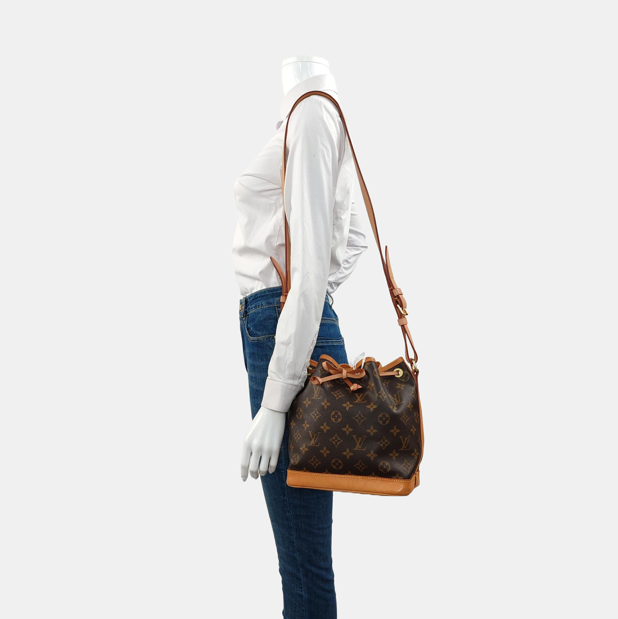 NOÉ BB Monogram Coated Canvas Brown