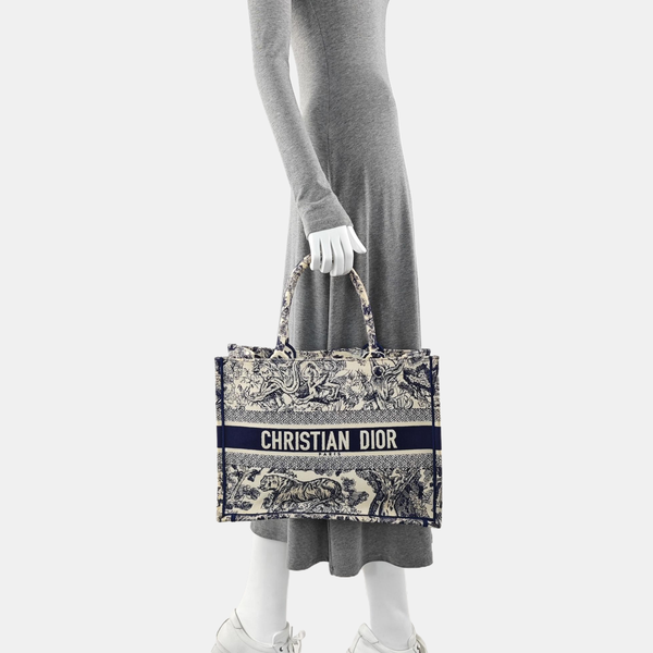 Book Tote Medium Canvas Blue