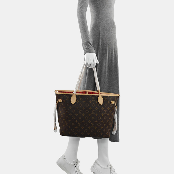 NEVERFULL MM Monogram Coated Canvas Brown