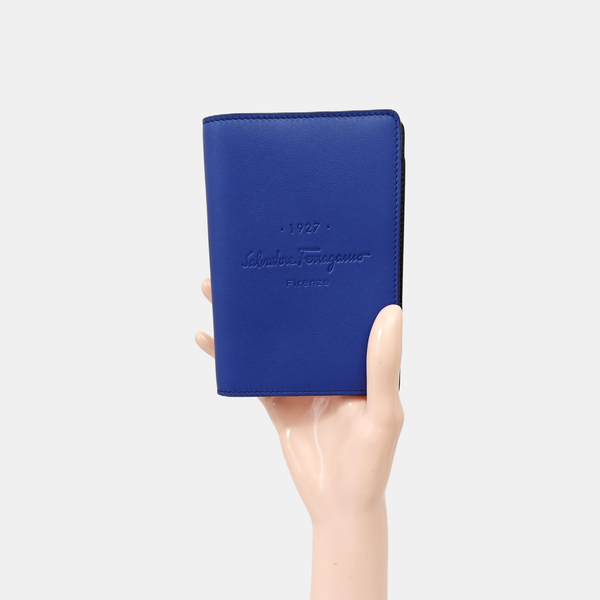 Ferragamo Studio Calfskin Blue Wallet