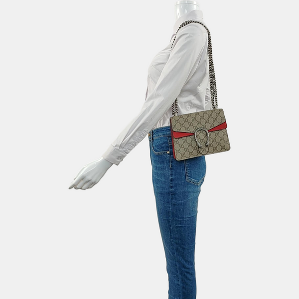 Dionysus Mini Monogram Lona Revestida Beige
