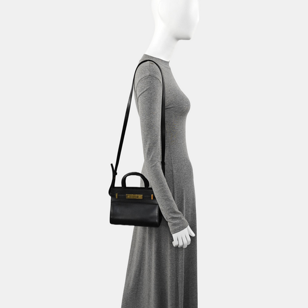 MANHATTAN Nano Calfskin Black