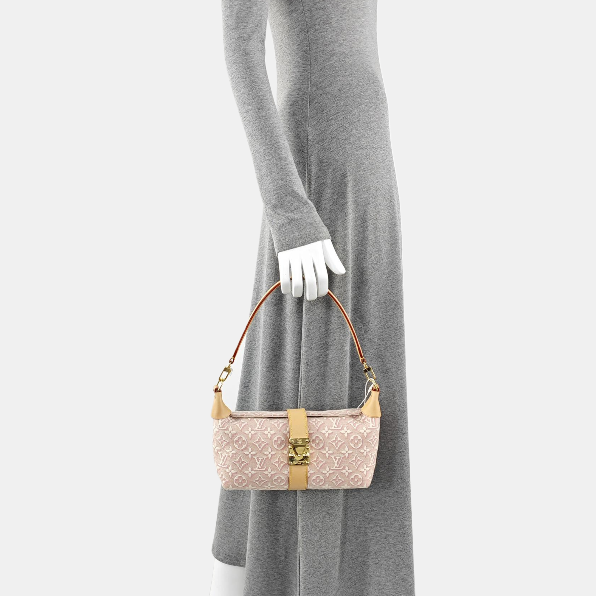 Pochette Mia Monogram Fabric Pink