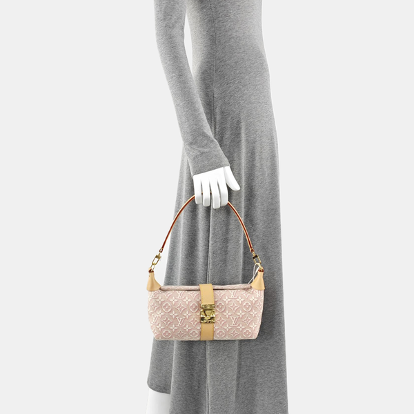 Pochette Mia Monogram Fabric Pink