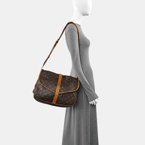 SAUMUR Monogram Coated Canvas Brown