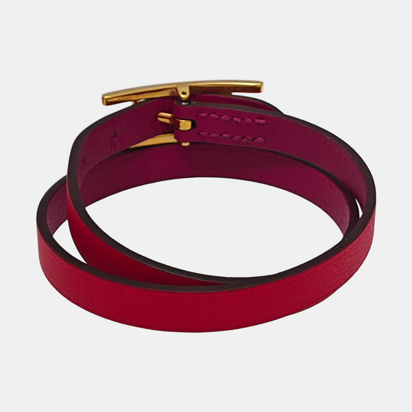Behapi Leather Red Bracelet