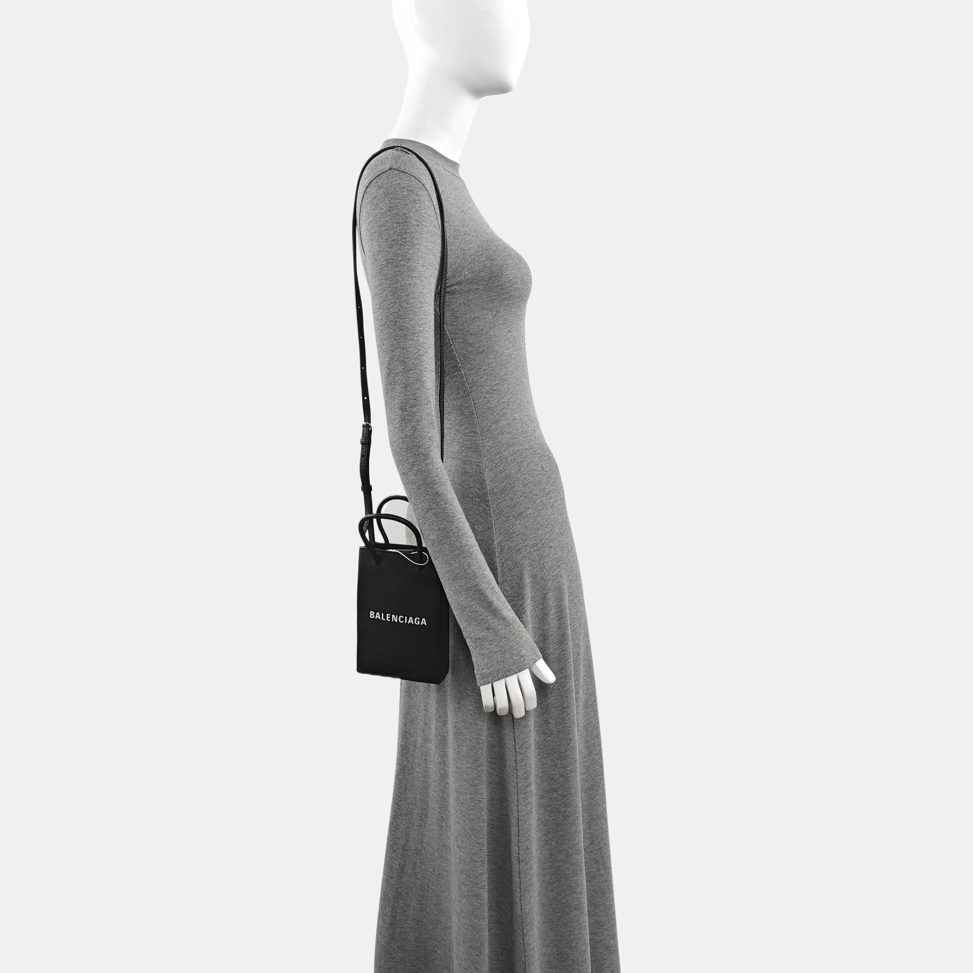 Shopping Bag Calfskin Black