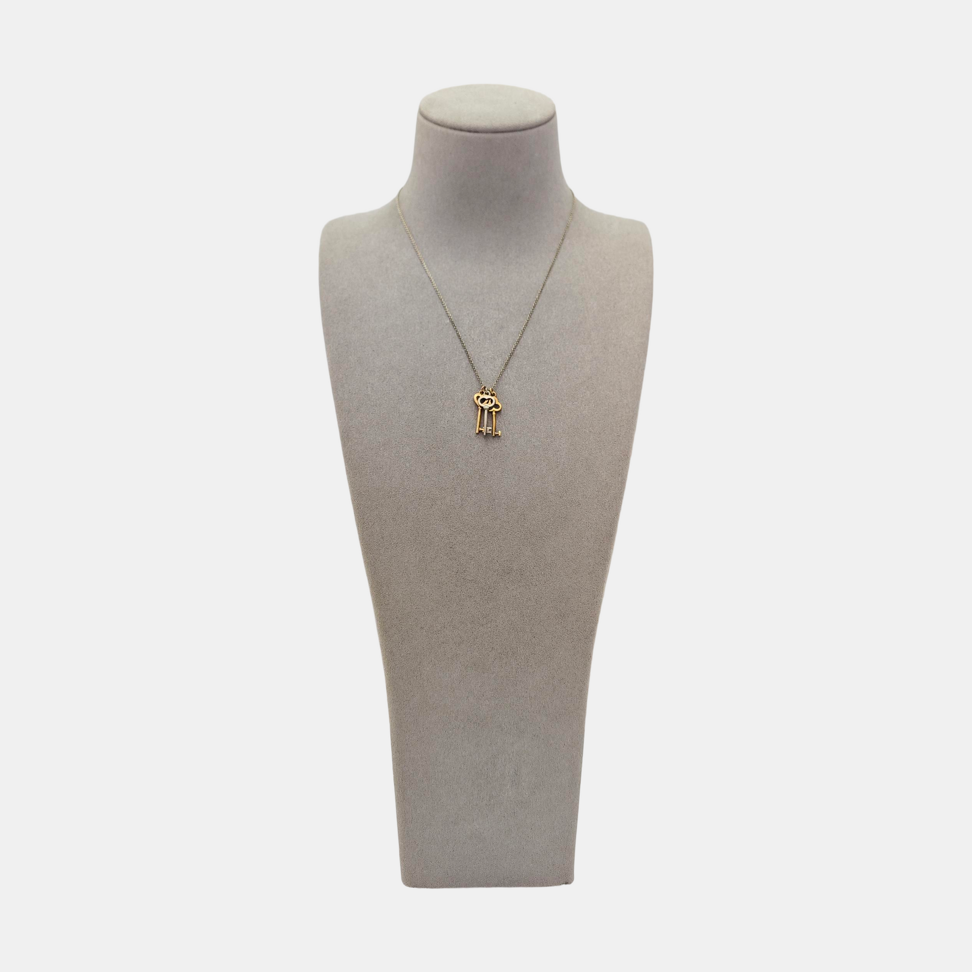 Tiffany Keys 18k Gold Silver Necklace