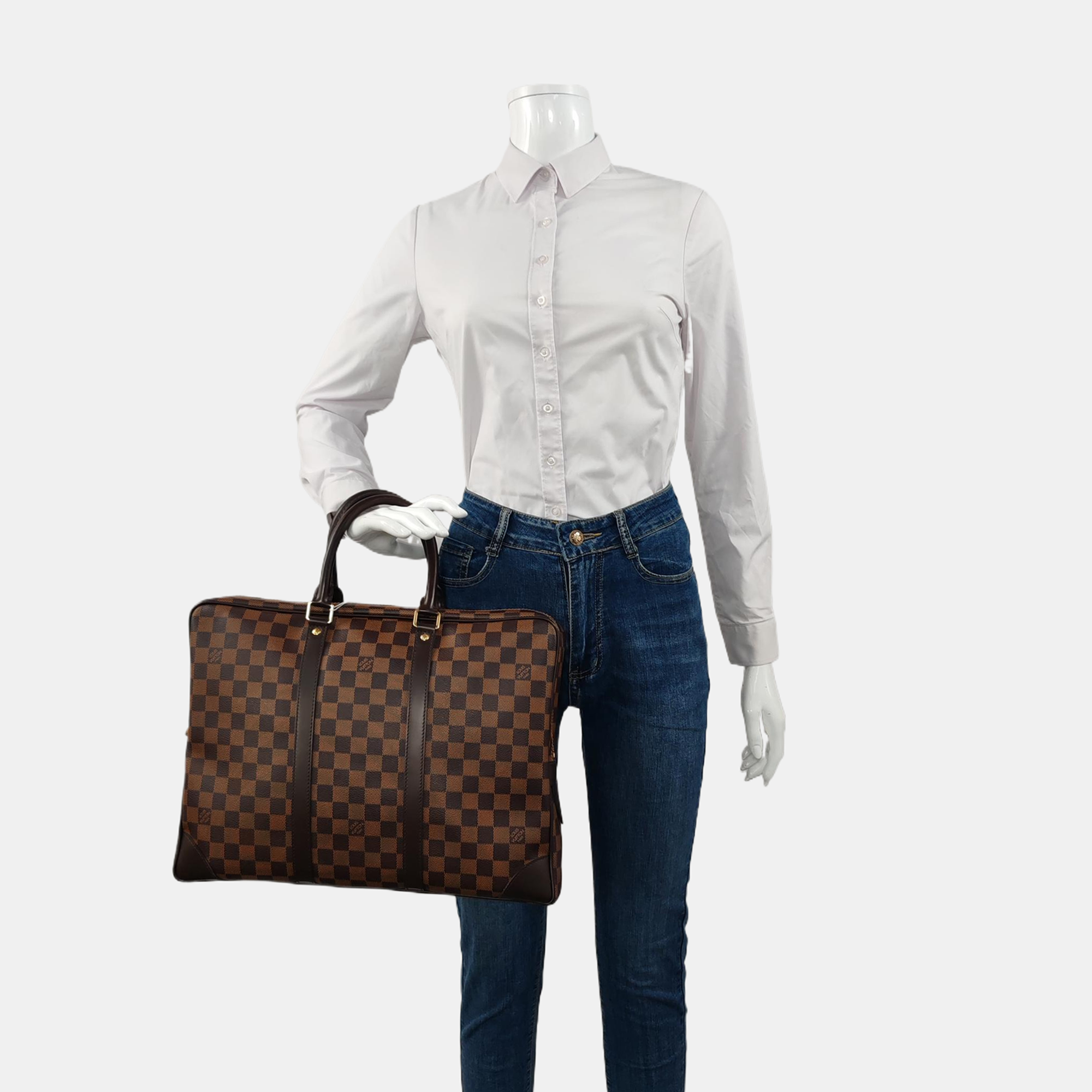 PORTE-DOCUMENTS Damier Ebene Coated Canvas Brown