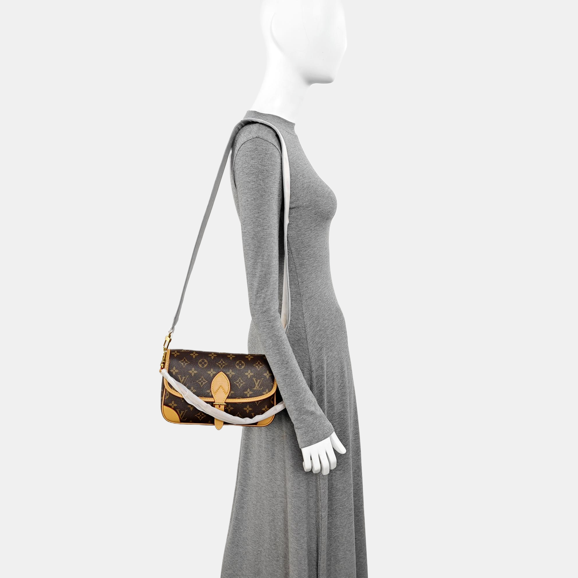 DIANE Monogram Coated Canvas Brown