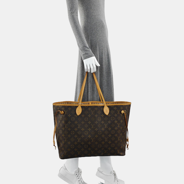 NEVERFULL GM Monogram Coated Canvas Brown