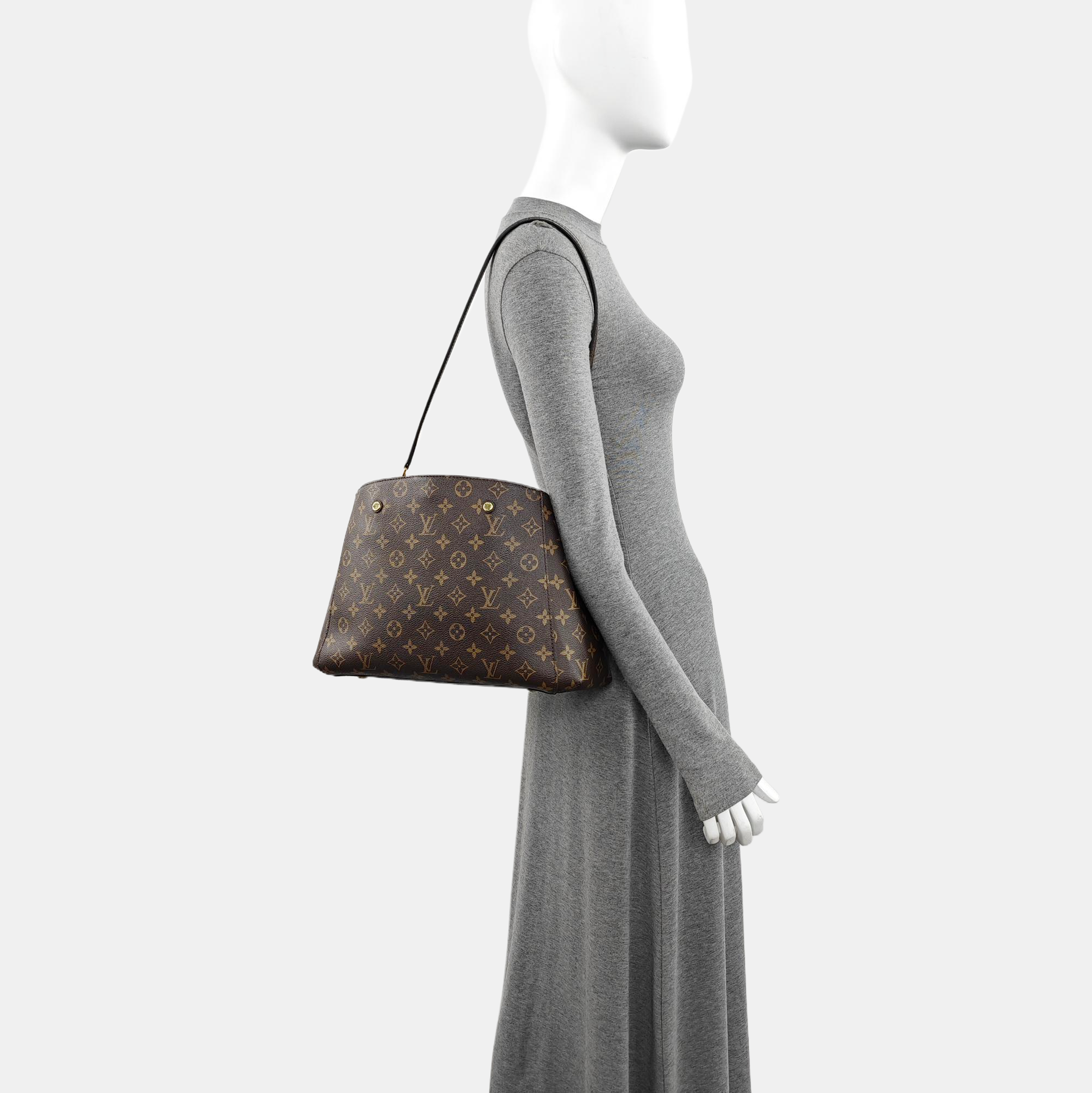 MONTAIGNE Monogram Coated Canvas Brown