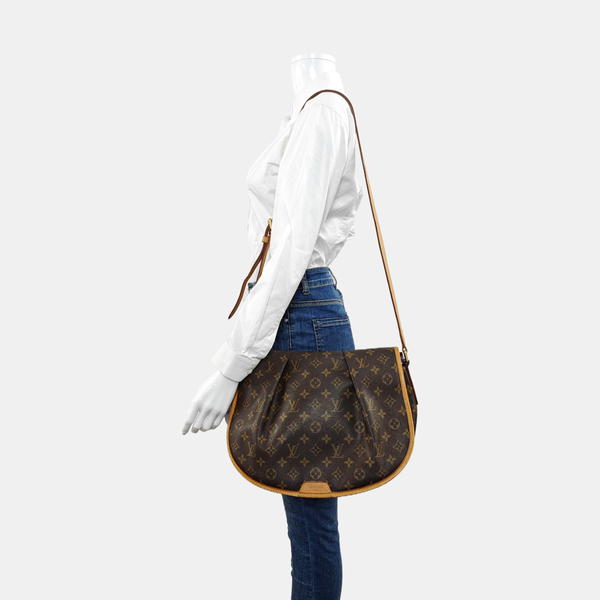 MENILMONTANT MM Monogram Coated Canvas Brown