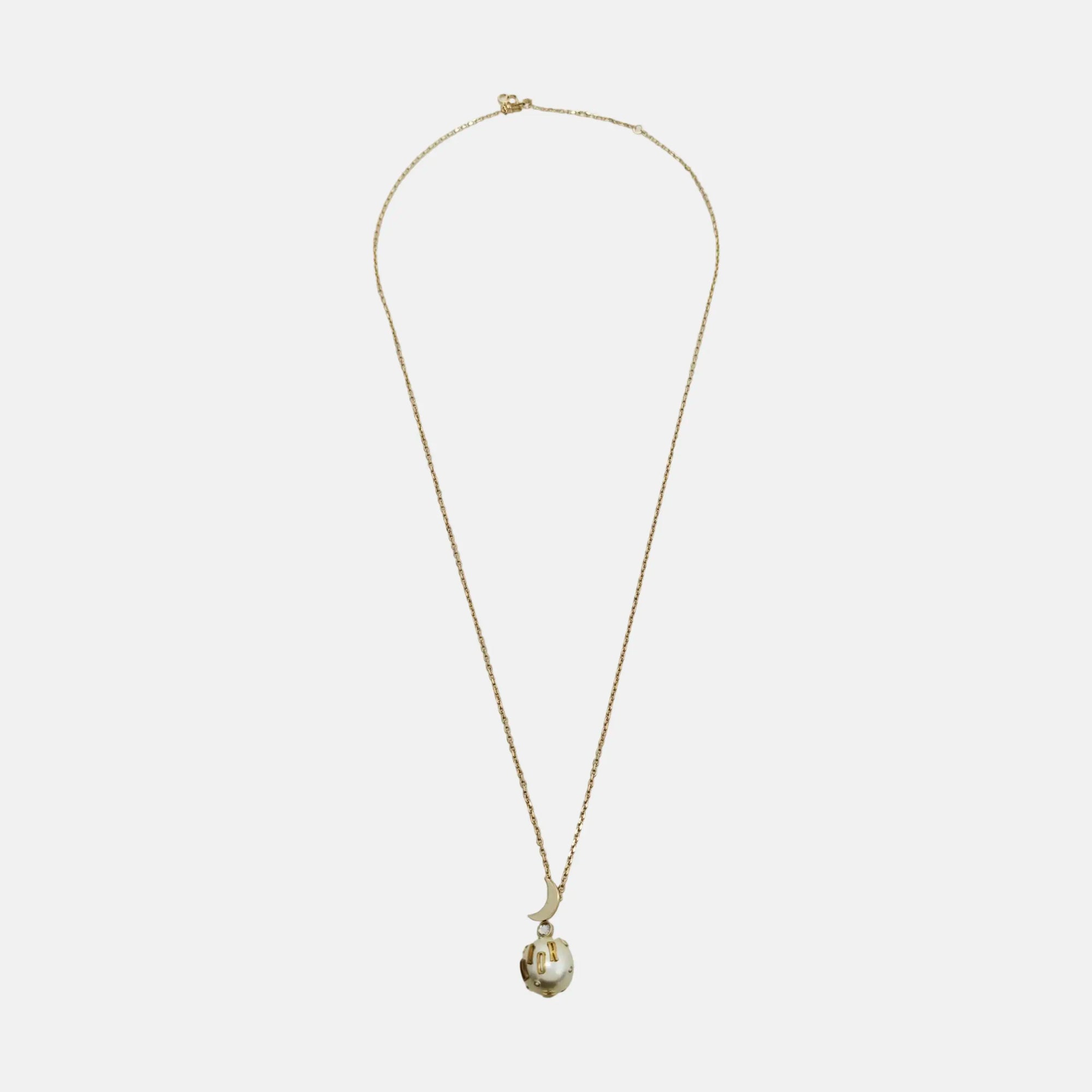 Twist Round Metal Gold Necklace