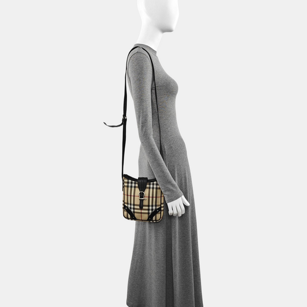 Coated Canvas Shoulder Bag Beige