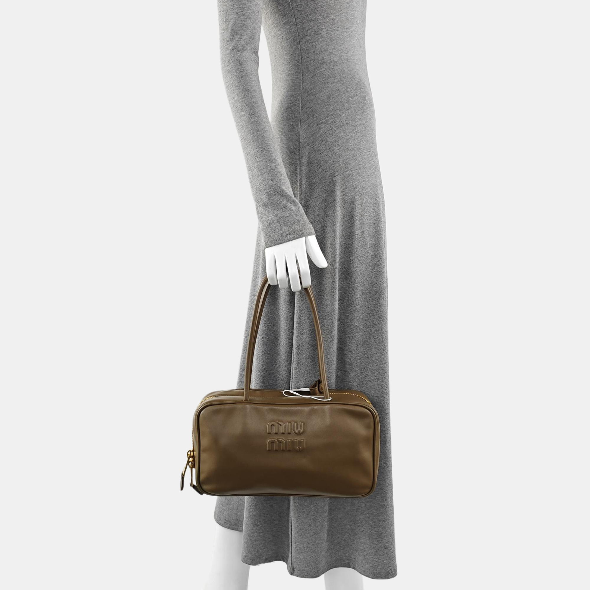 Beau Medium Calfskin Gray