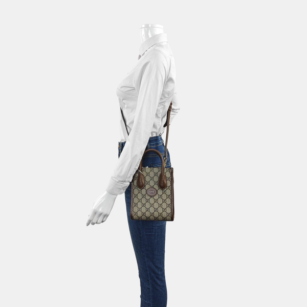 Retro Mini Monogram Coated Canvas Beige