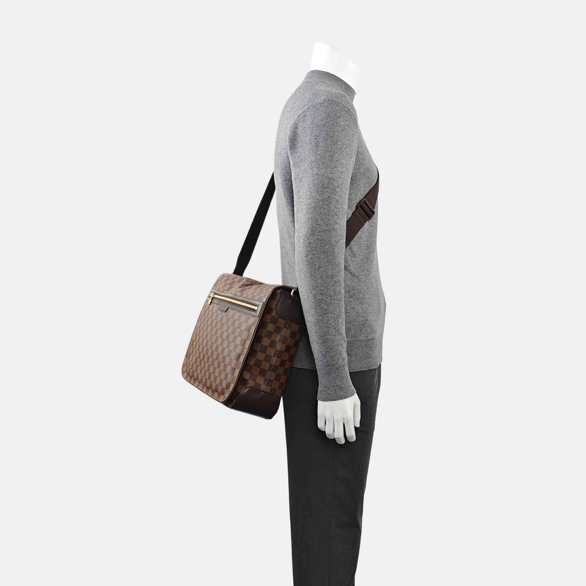 SPENCER Damier Ebene Coated Canvas Brown