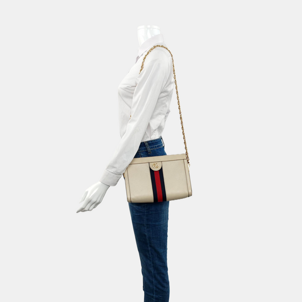 Ophidia Small Calfskin White