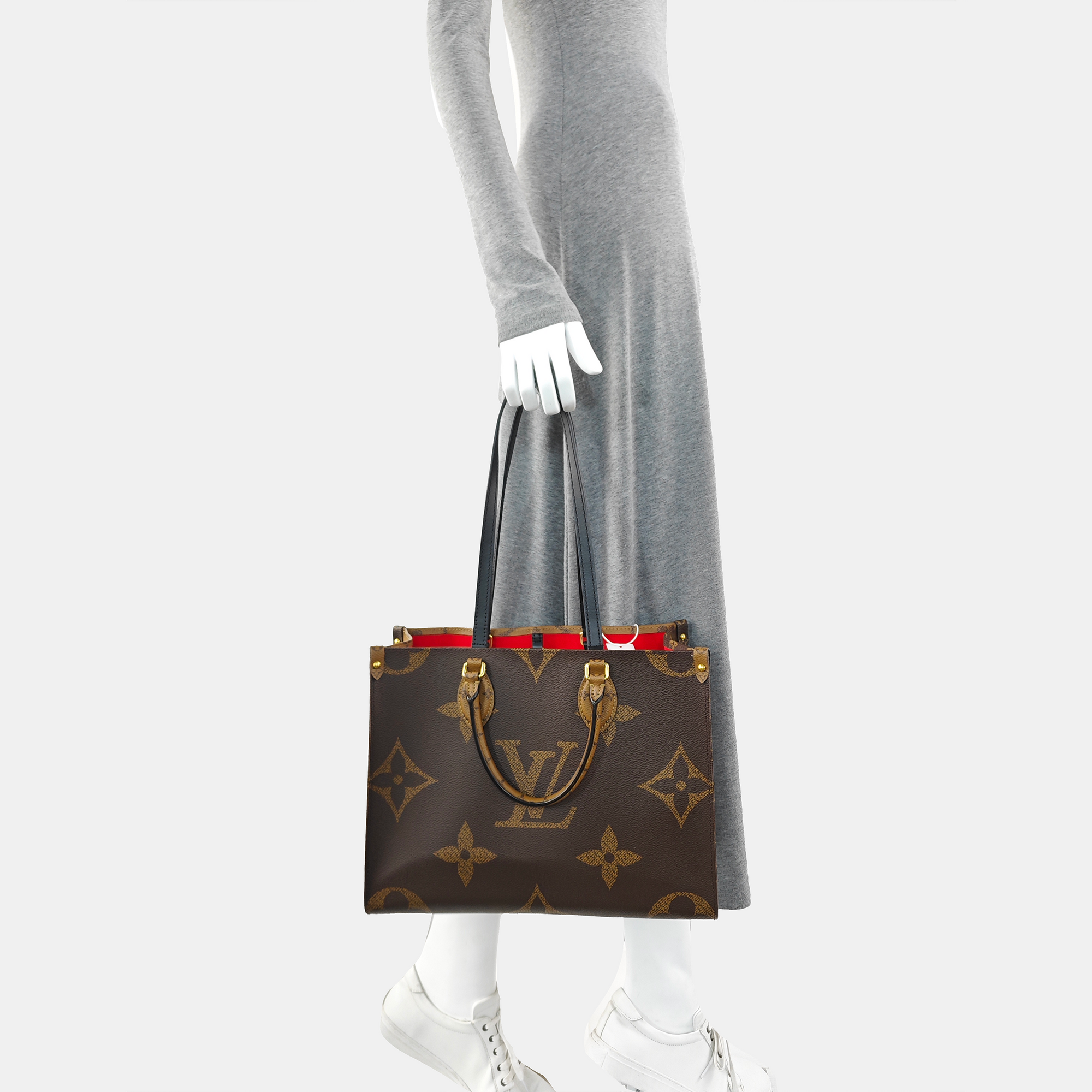 ONTHEGO MM Monogram Coated Canvas Brown