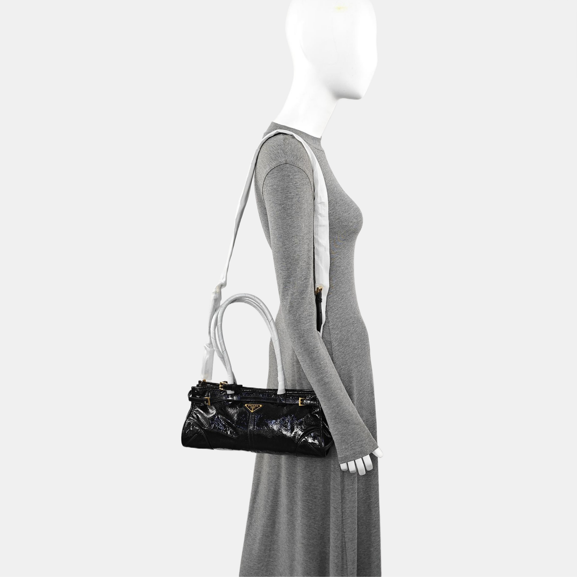 Bonnie Medium Patent Leather Black