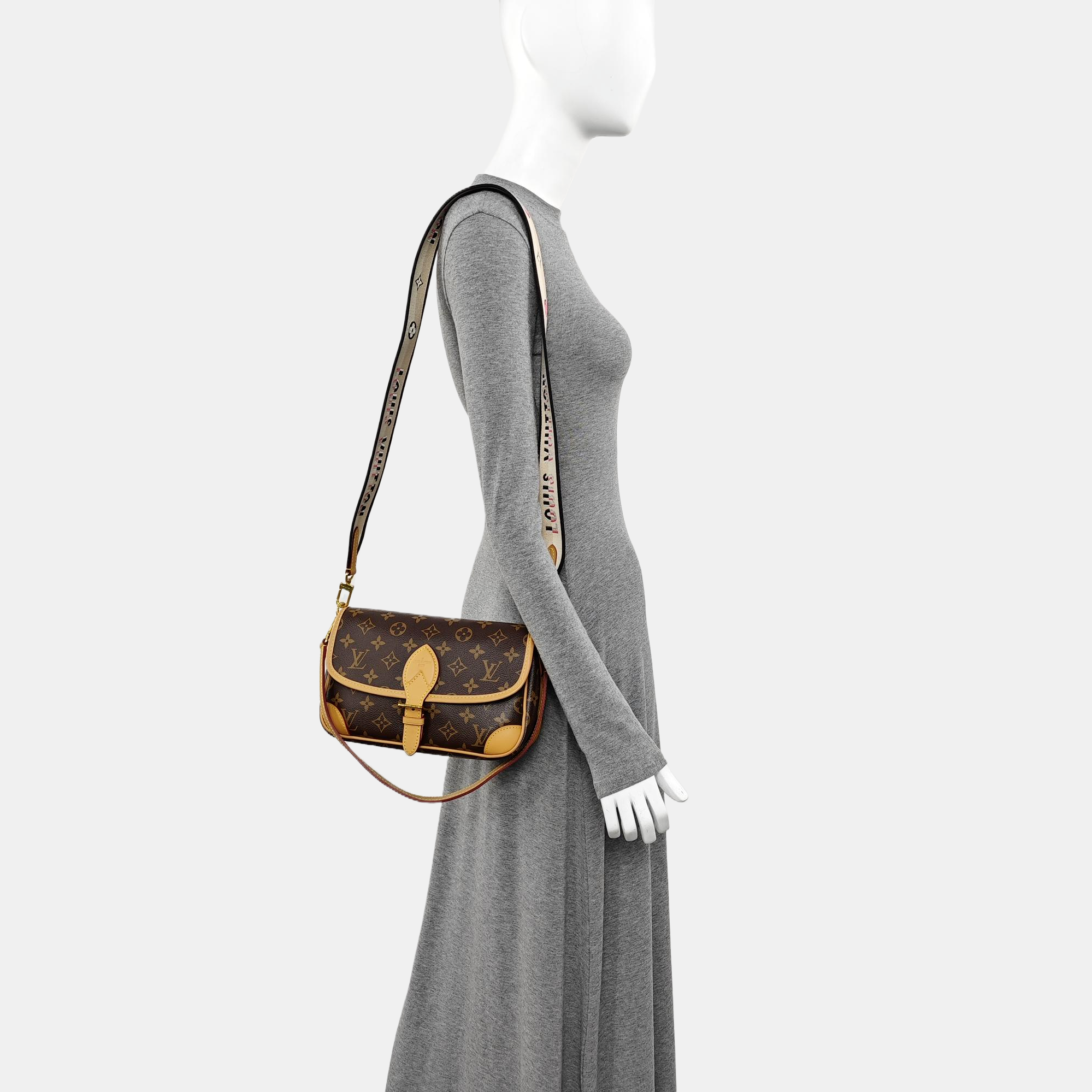 DIANE Monogram Coated Canvas Brown
