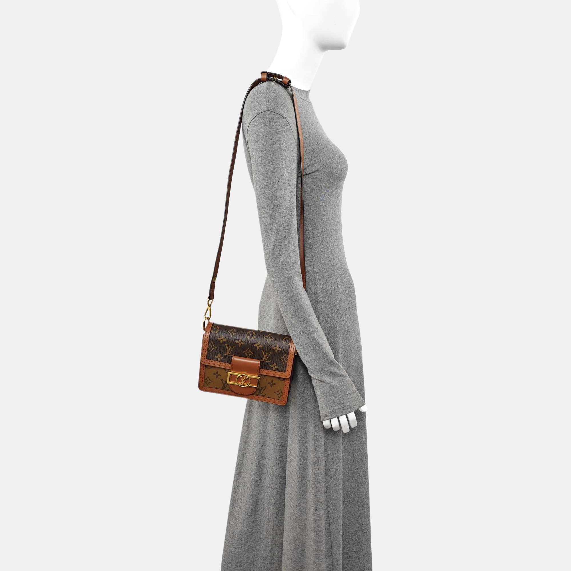 DAUPHINE Mini Coated Canvas Brown