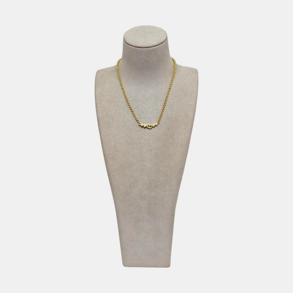 Petit CD Metal Gold Necklace