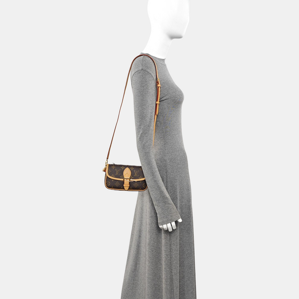 DIANE Nano Monogram Coated Canvas Brown