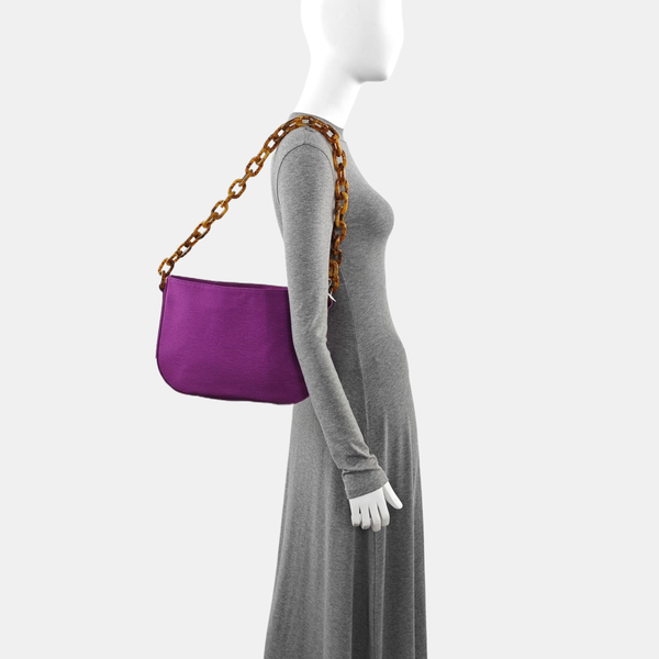 Fabric Shoulder Bag Purple