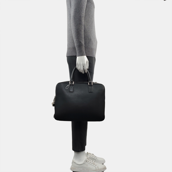 Calfskin Top Handle Bag Black
