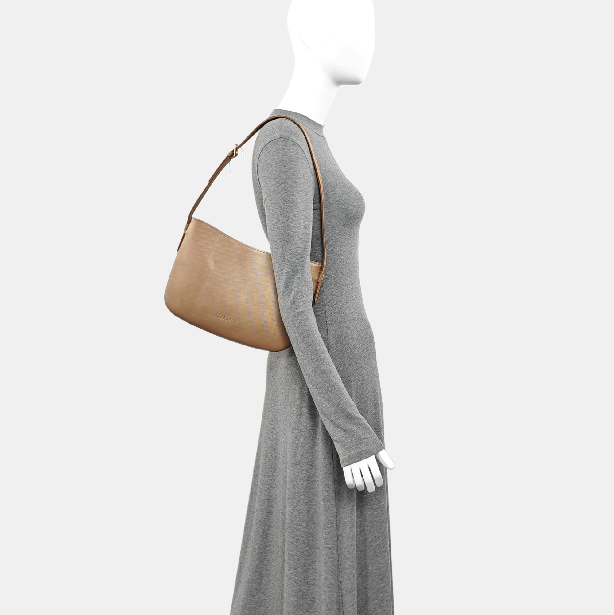 Special Material Shoulder Bag Rose Gold