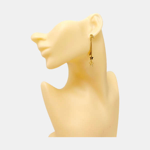 Dior Star Metal Gold Stud Earrings