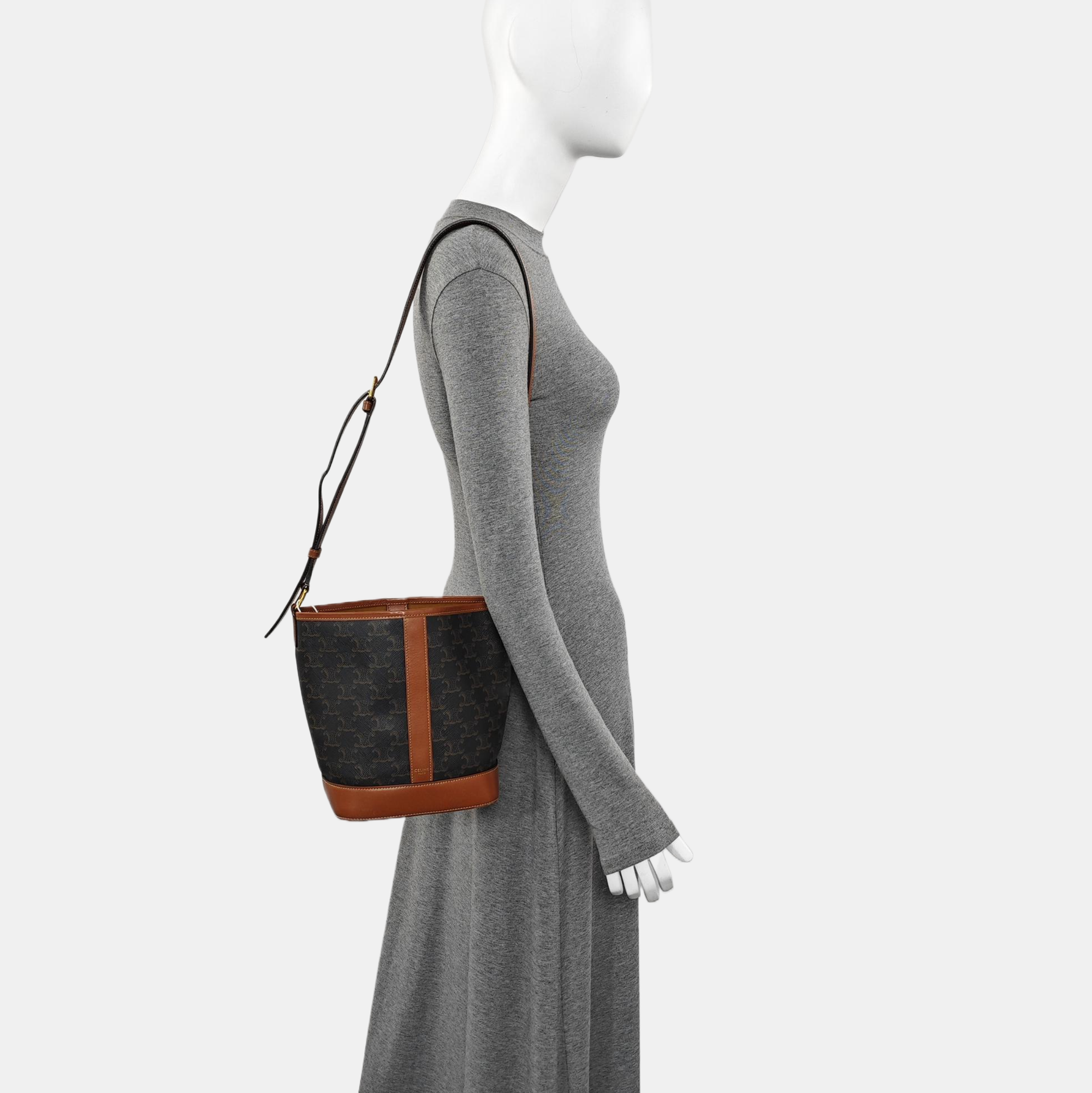 TRIOMPHE CANVAS Small Coated Canvas Brown