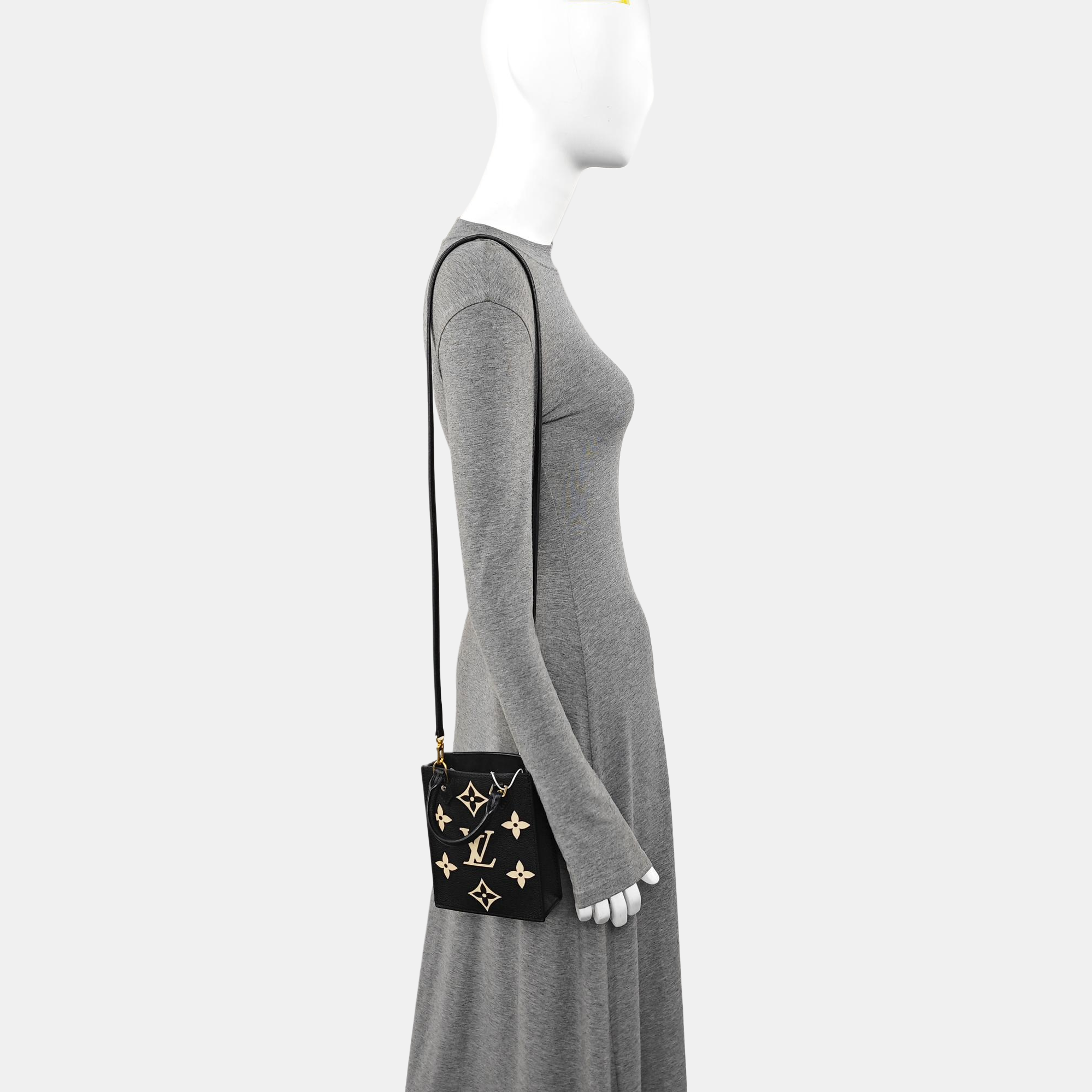 SAC PLAT Mini Monogram Calfskin Black