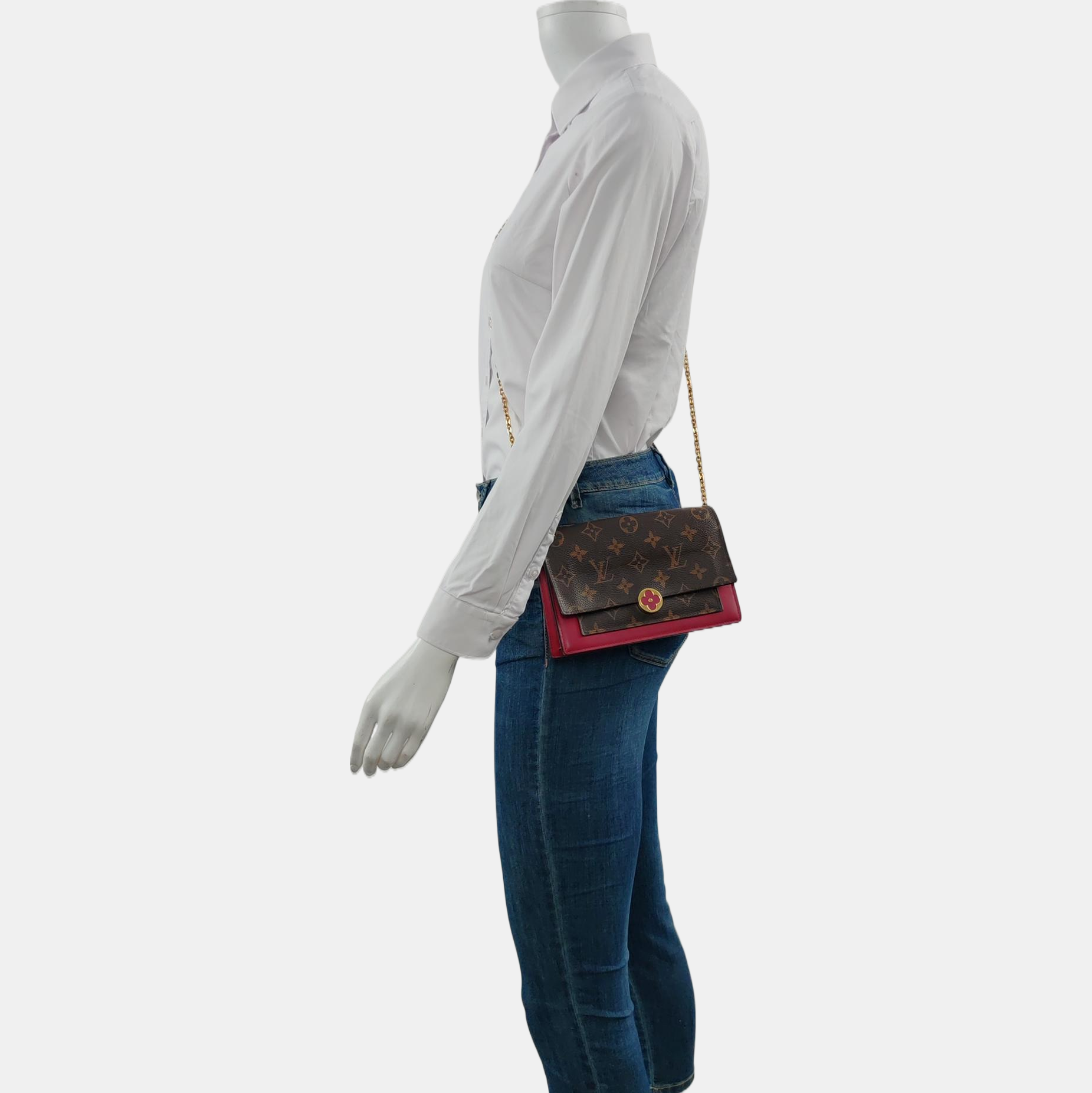 FLORE Monogram Coated Canvas Brown