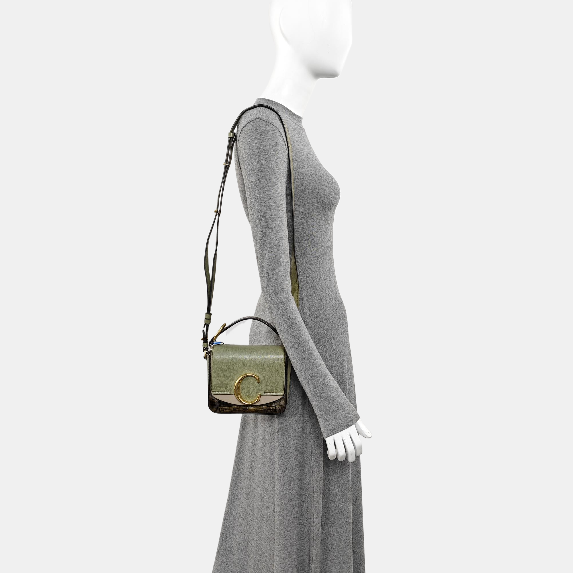 Chloé C Mini Calfskin Green