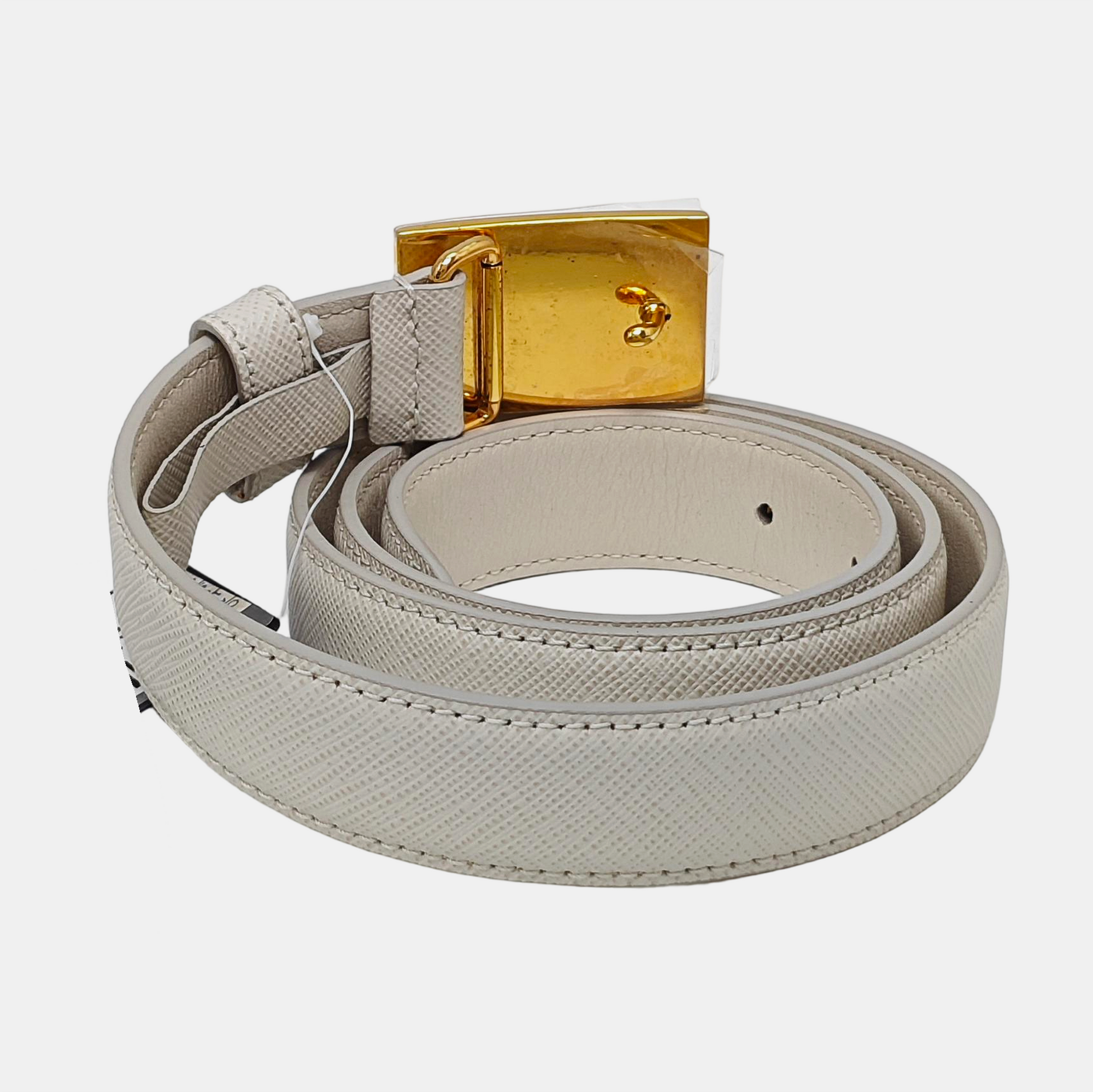 Leather Belt White