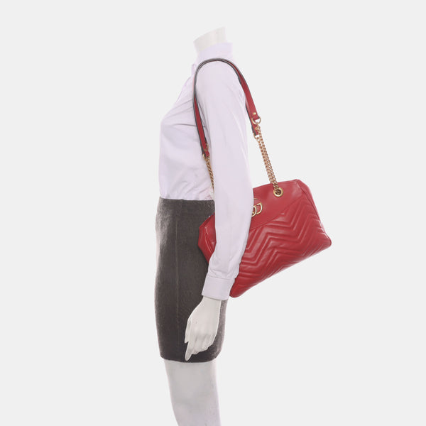 Piel de ternera GG Marmont Roja