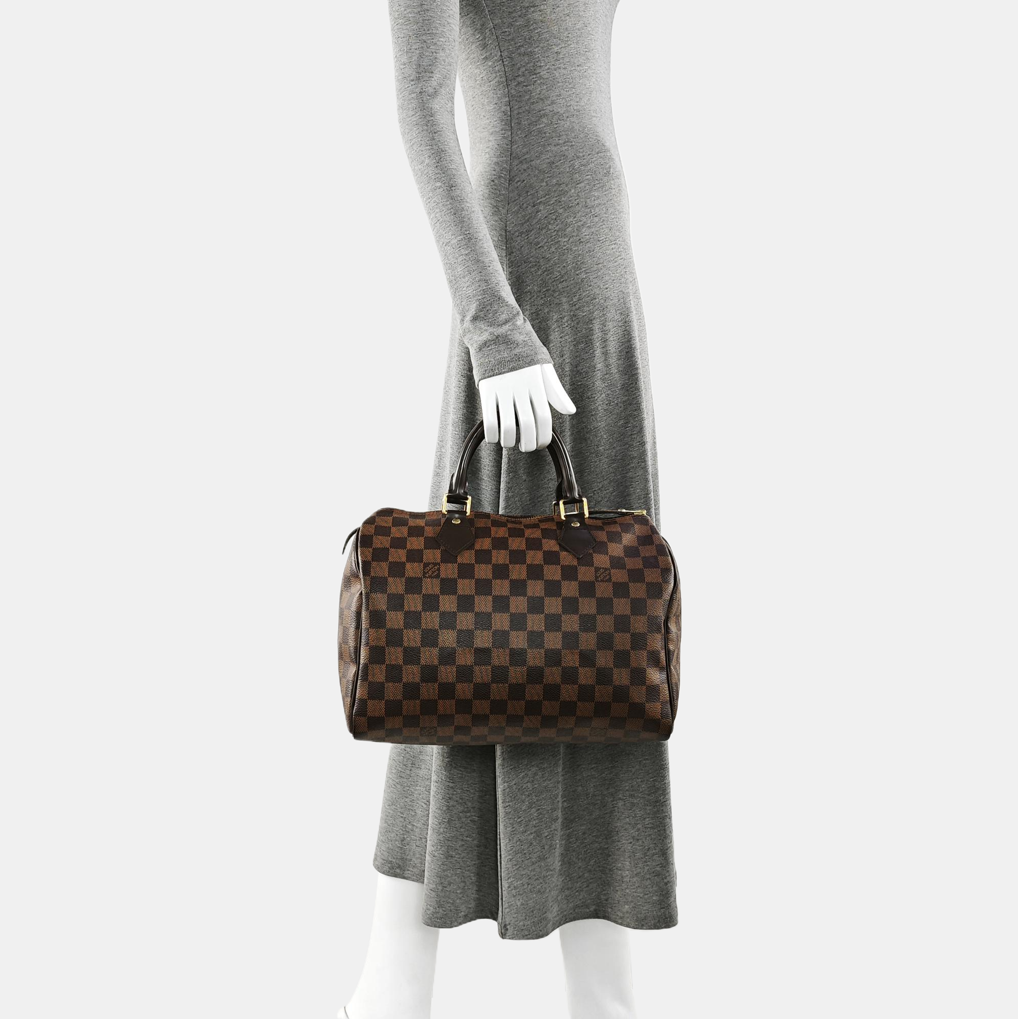 SPEEDY 30 Damier Ebene Coated Canvas Brown