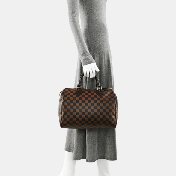 SPEEDY 30 Damier Ebene Coated Canvas Brown