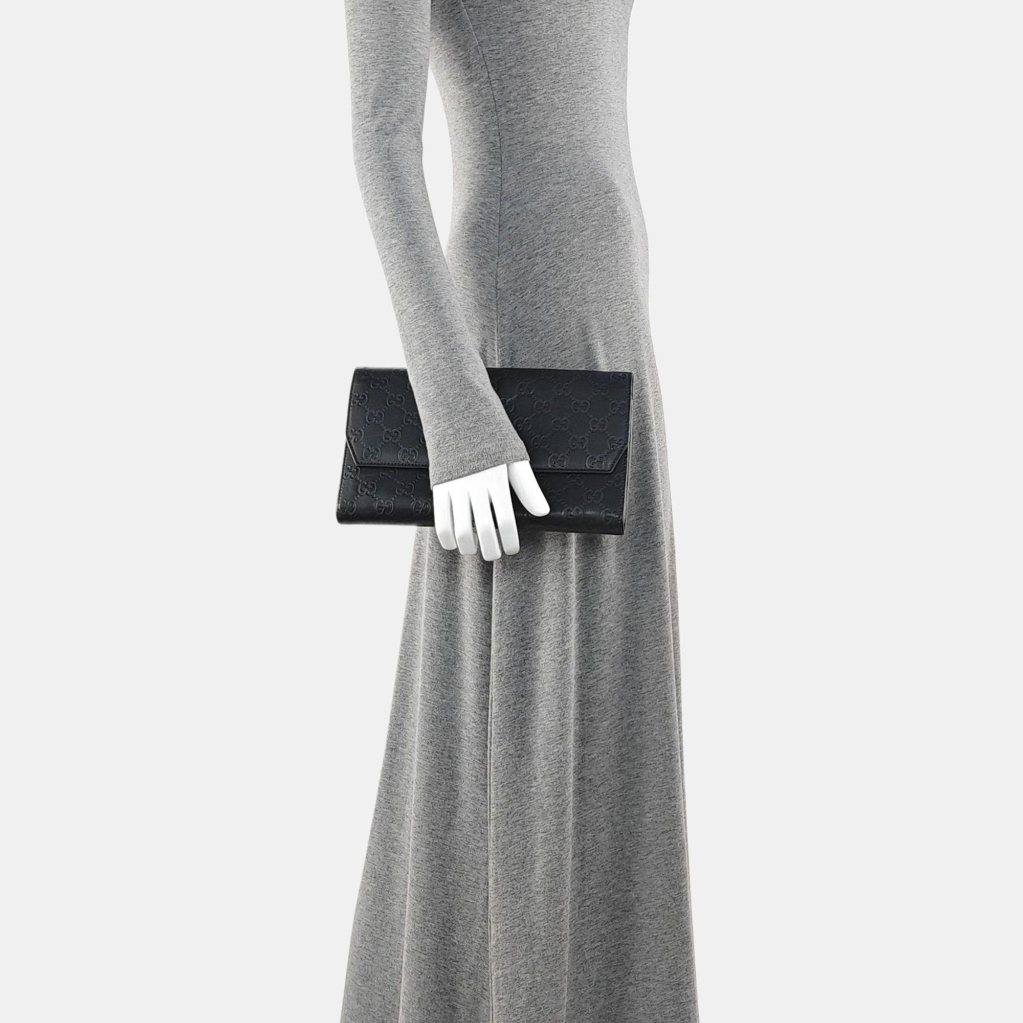 Monogram Calfskin Clutch Black