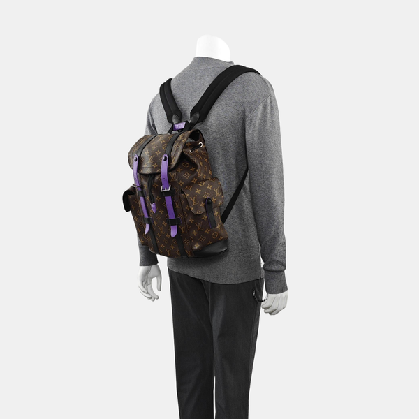 CHRISTOPHER PM Monogram Coated Canvas Brown