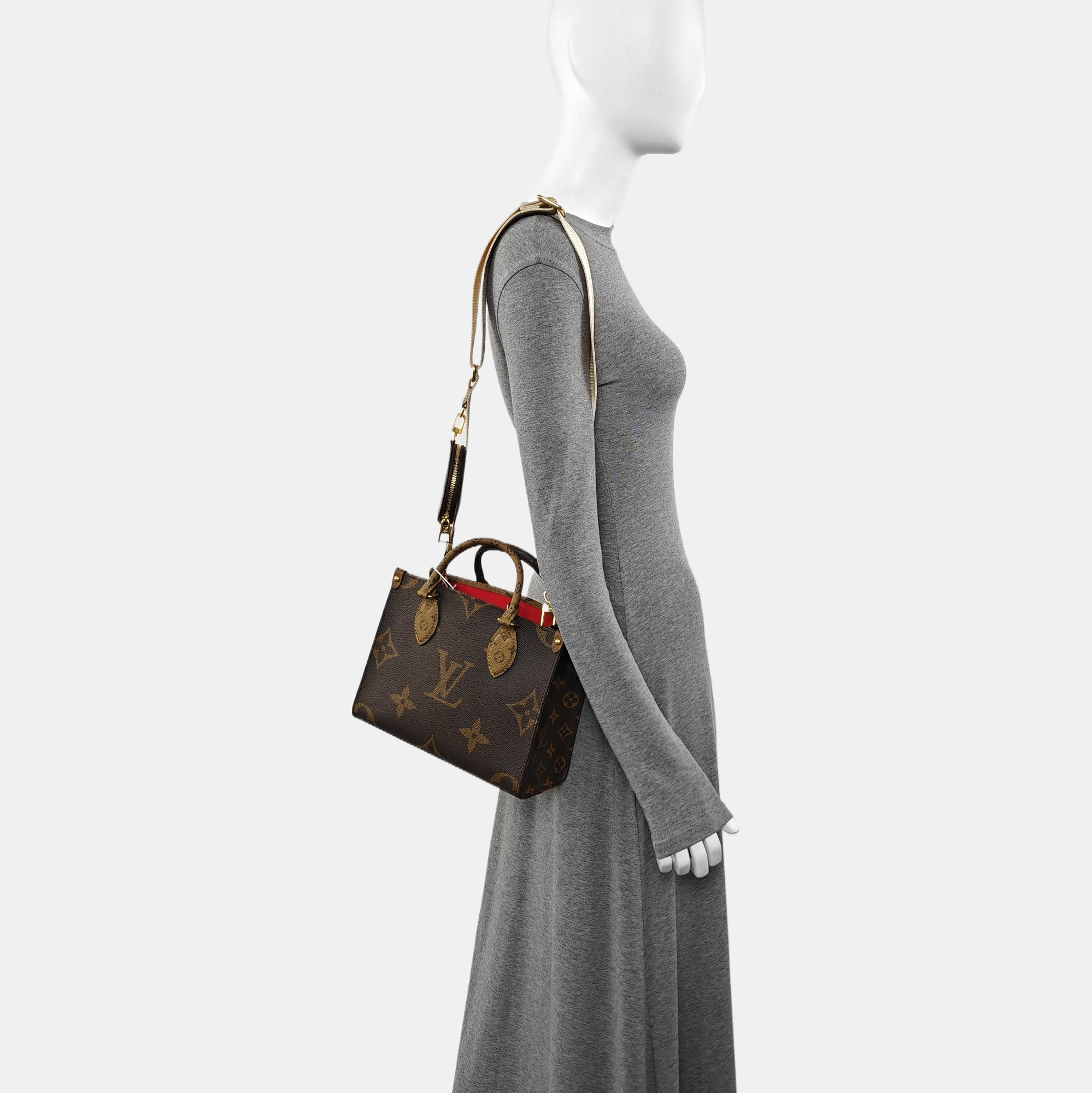 ONTHEGO PM Monogram Coated Canvas Brown