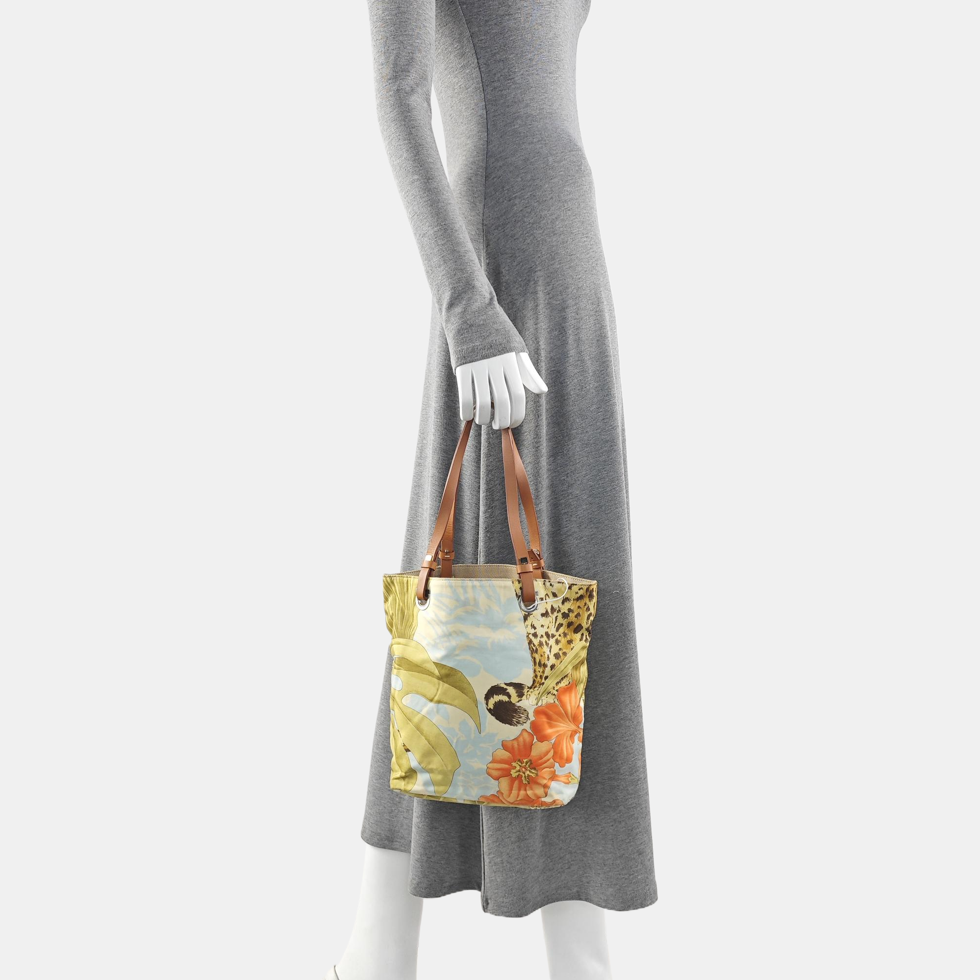 Fabric Top Handle Bag Multicolor