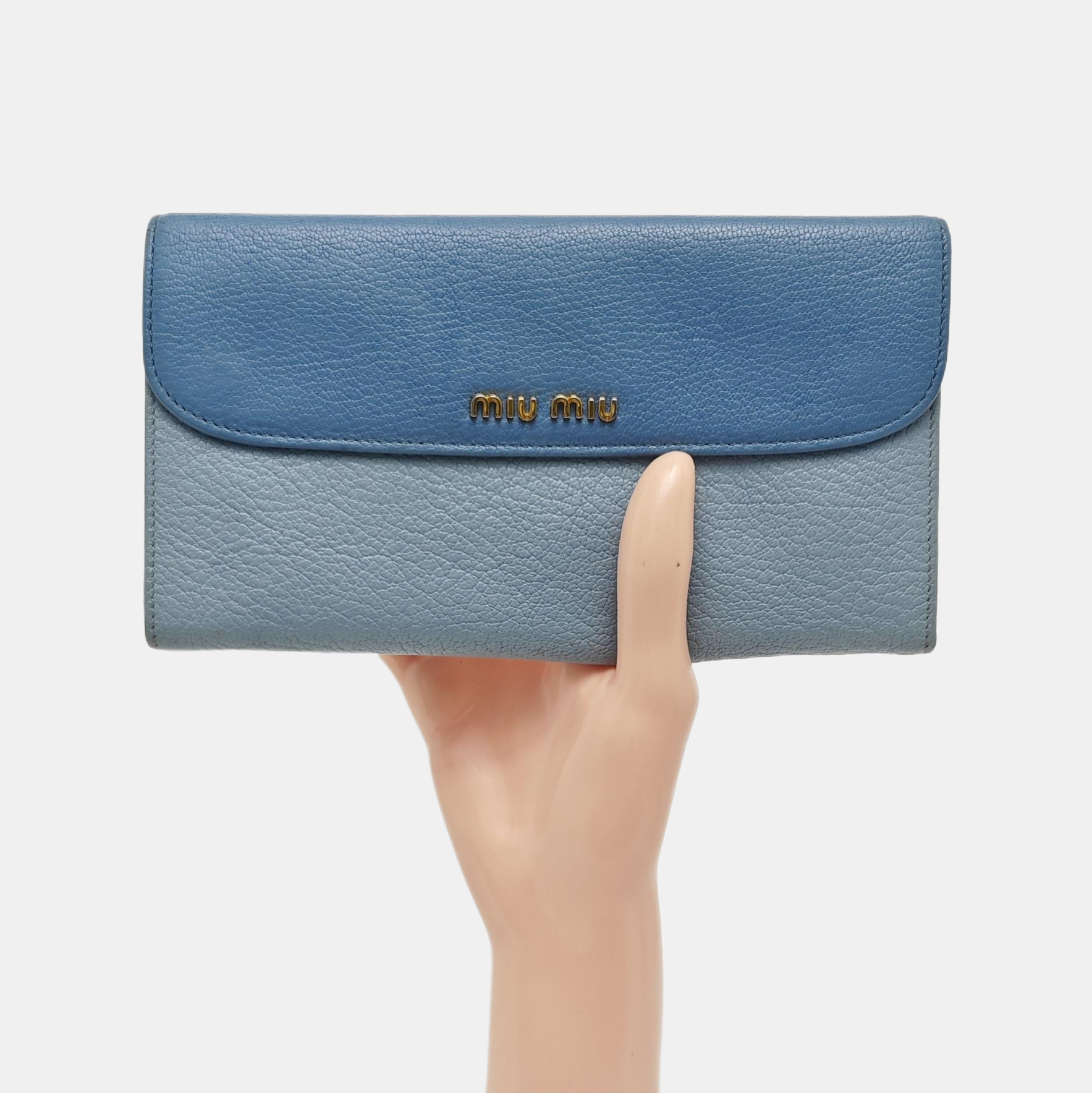 Calfskin Wallet Blue