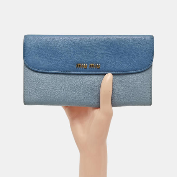 Calfskin Wallet Blue